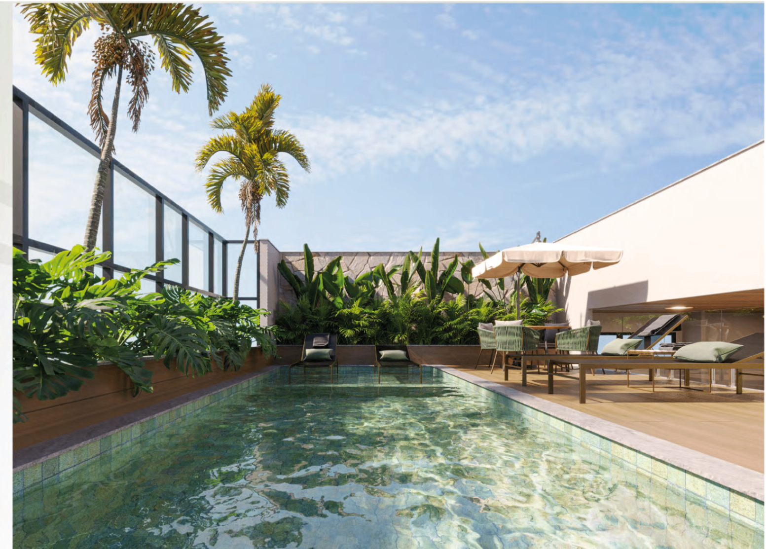 Piscina com acessibilidade