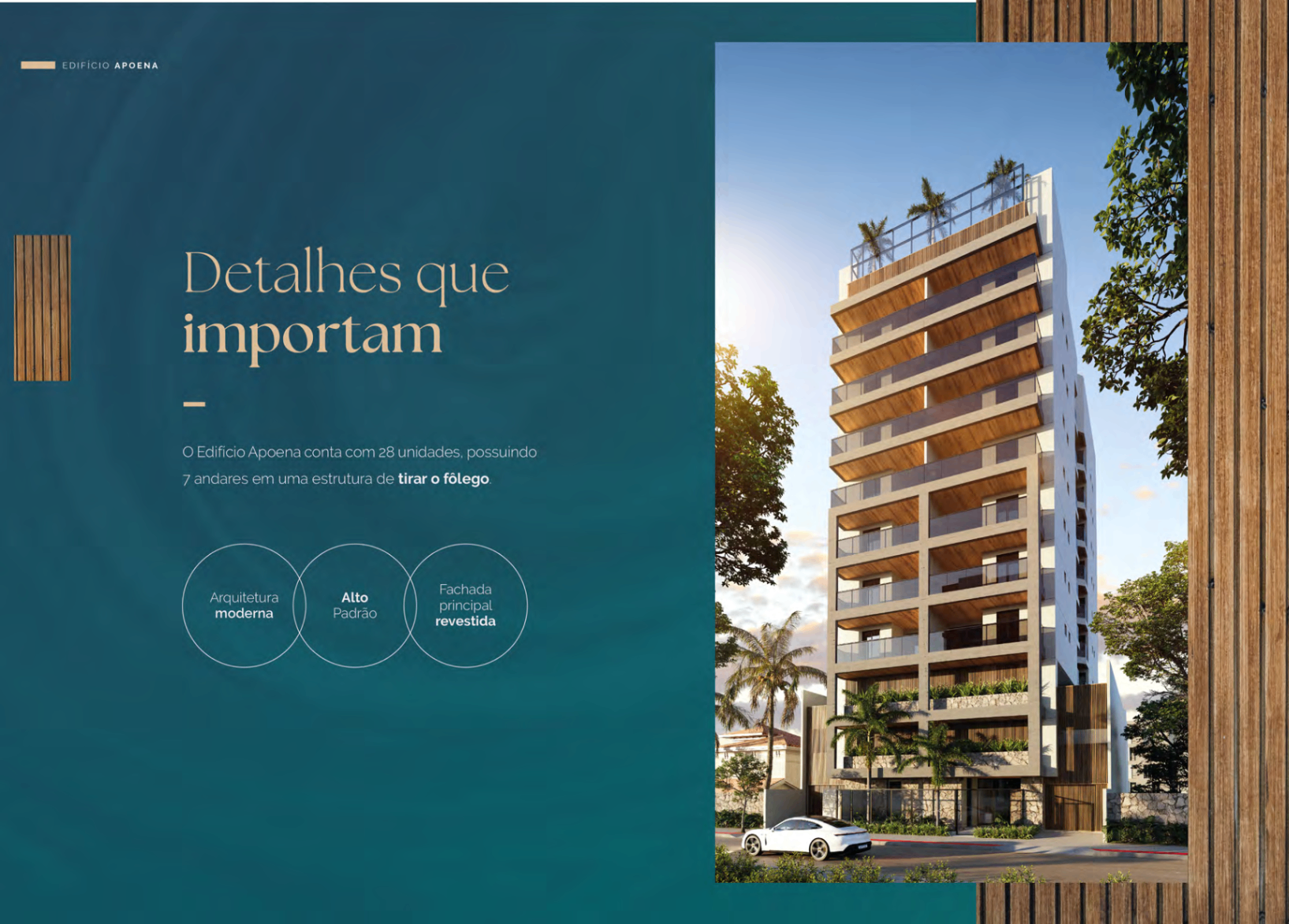 Imagem institucional com os principais detalhes valorizados do Edifício Apoena